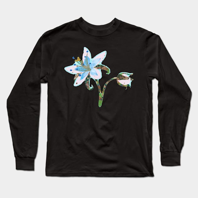 Blue Silent Princess Long Sleeve T-Shirt by KaniaAbbi